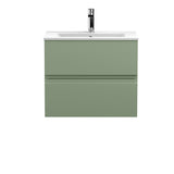 Urban 600mm Wall Hung 2-Drawer Unit and Minimalist Basin 1 Tap Hole