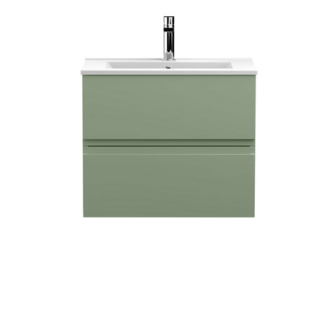 Urban 600mm Wall Hung 2-Drawer Unit and Minimalist Basin 1 Tap Hole