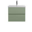 Urban 600mm Wall Hung 2-Drawer Unit and Thin-Edge Basin 1 Tap Hole