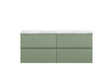 Hudson Reed Urban 1200mm Satin Green Wall Hung 4-Drawer Unit With Laminate Worktop
