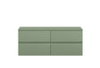 Hudson Reed Urban 1200mm Satin Green Wall Hung 4-Drawer Unit With Worktop