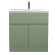 Hudson Reed Urban 800mm Floor Standing 2 Door Unit and Basin Soft Close 1 Tap Hole Rigid Handleless