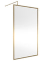 Full Outer Frame Wetroom Screens Full Outer Frame Wetroom 8mm Toughened Safety Glass Screen & Support Bar 1950mm x 1200mm x 8mm