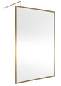 Full Outer Frame Wetroom Screens Full Outer Frame Wetroom 8mm Toughened Safety Glass Screen & Support Bar 1950mm x 1400mm x 8mm