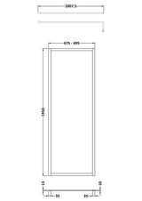 Full Outer Frame Wetroom Screens Full Outer Frame Wetroom 8mm Toughened Safety Glass Screen & Support Bar 1950mm x 700mm x 8mm