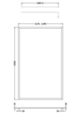 Full Outer Frame Wetroom Screens Full Outer Frame Wetroom 8mm Toughened Safety Glass Screen & Support Bar 1950mm x 1200mm x 8mm