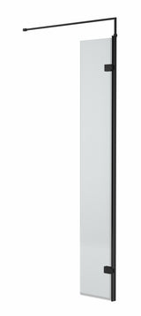 Fluted Wetroom Fluted Wetroom 8mm Toughened Safety Glass Swing Return Screen, 300mm x 1950mm