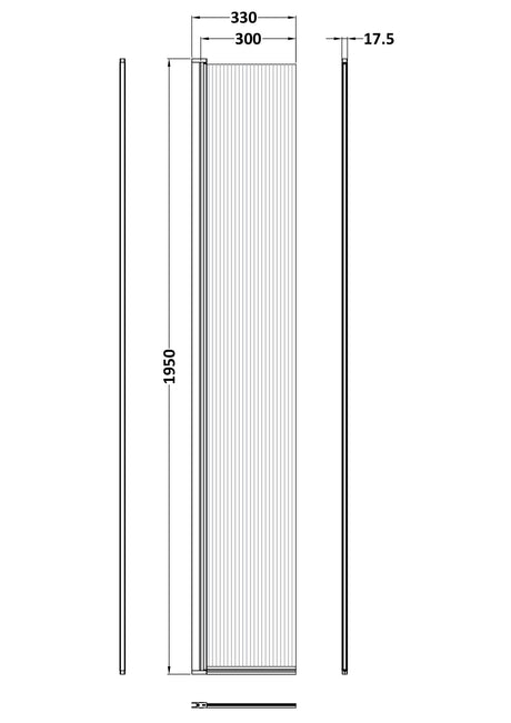 300mm Fluted Hinged Flipper Screen
