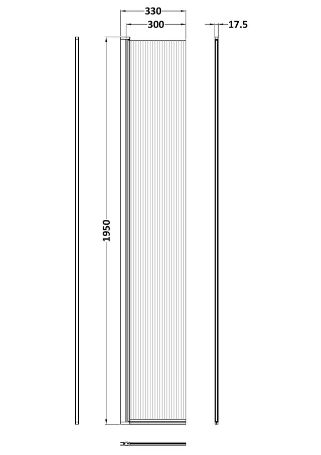 300mm Fluted Hinged Flipper Screen