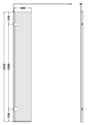 300 x 1950mm Fluted Hinged Screen Including bar