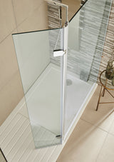 Chrome Wetroom Swing Screen 300 x 1950mm