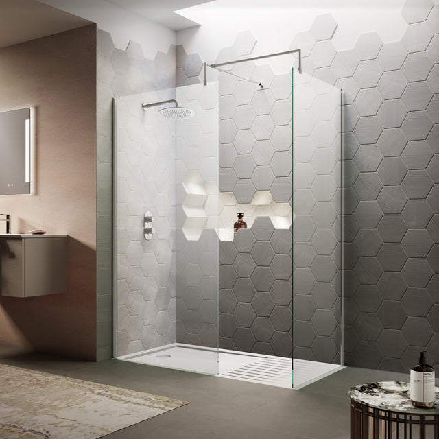 1400mm Wetroom Screen & Support Bar