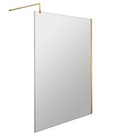 1400mm Wetroom Screen With Brass Support Bar