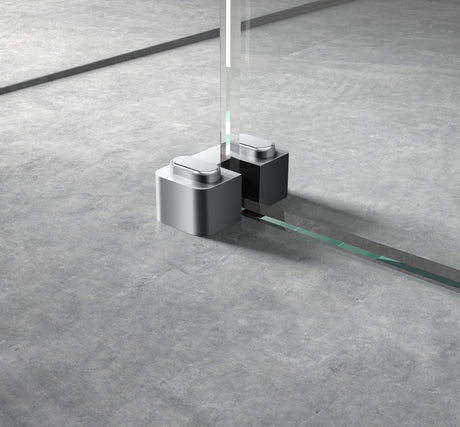 Wetroom Screen Horseshoe Support Polished Chrome