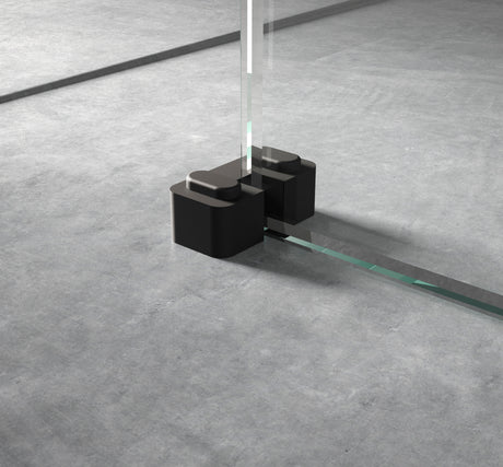 Wetroom Screen Horseshoe Support Foot Matt Black