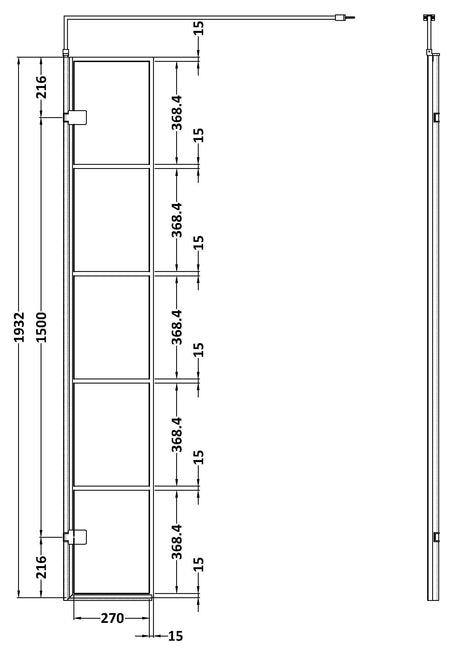 300mm Wetroom Swing Screen