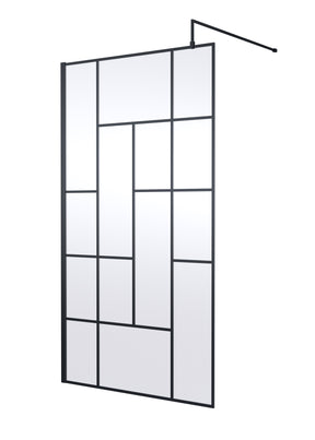 Abstract 1100mm Frame Wetroom Screen 8mm Glass