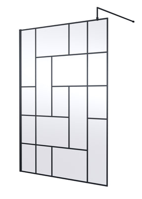 Abstract 1400mm Frame Wetroom Screen 8mm Glass