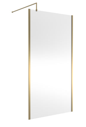 1100mm Outer Framed Wetroom Screen with Support Bar