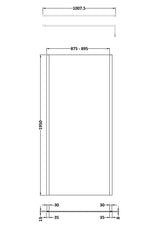 900mm Outer Framed Wetroom Screen with Support Bar