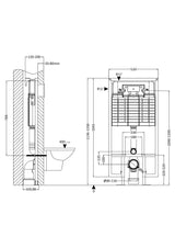 Dual Flush Concealed Cistern With Frame