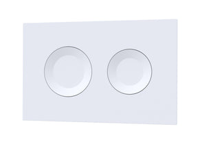 Matt White Round Dual Flush Push Button