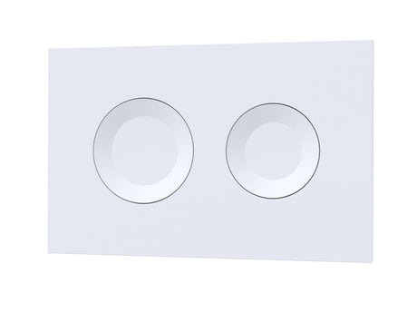 Matt White Round Dual Flush Push Button