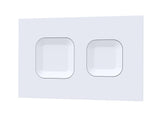 Matt White Square Dual Flush Push Button