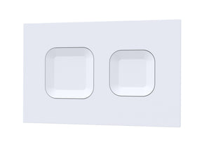 Matt White Square Dual Flush Push Button