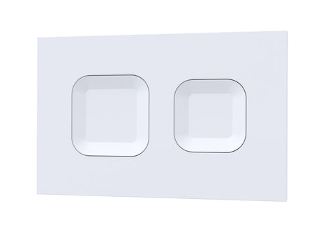 Matt White Square Dual Flush Push Button