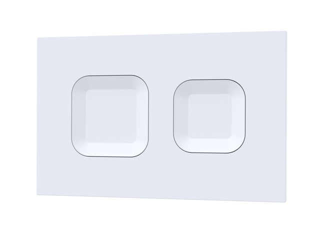 Matt White Square Dual Flush Push Button