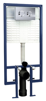 Hudson Reed Contemporary Round Chrome Wall Hung Concealed Cistern
