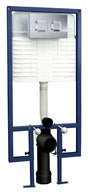 Hudson Reed Chrome Concealed Cistern With Square Dual Flush Push Button