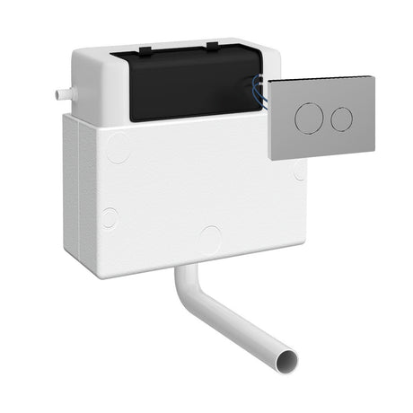 Hudson Reed Contemporary Concealed Cistern With Chrome Flush Plate