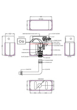 Hudson Reed Matt Black Concealed Dual Flush Cistern With Matt Black Flush Plate