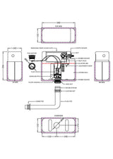 Ceramics Accessories Pneumatic Dual Flush Universal Access Concealed Cistern