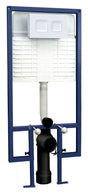Hudson Reed Square Dual Flush Concealed Cistern Frame With Matt White Buttons