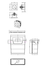 Hudson Reed Contemporary Cistern with Brushed Brass Square Flush Plate