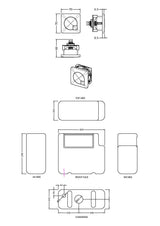 Hudson Reed Universal Access Matt Black Cistern With Matt Black Square Flush Plate